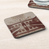 Patio de los Arrayanes、アルハンブラ、c.1875-80 (セピア色 コースター (左側)