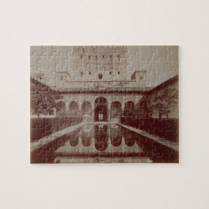 Patio de los Arrayanes、アルハンブラ、c.1875-80 (セピア色 ジグソーパズル