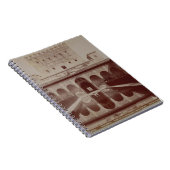 Patio de los Arrayanes、アルハンブラ、c.1875-80 (セピア色 ノートブック (右側)