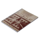 Patio de los Arrayanes、アルハンブラ、c.1875-80 (セピア色 ノートブック (左側)