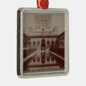 Patio de los Arrayanes、アルハンブラ、c.1875-80 (セピア色 メタルオーナメント (右)