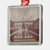 Patio de los Arrayanes、アルハンブラ、c.1875-80 (セピア色 メタルオーナメント (左)