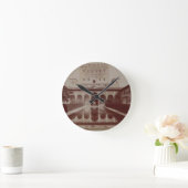 Patio de los Arrayanes、アルハンブラ、c.1875-80 (セピア色 ラウンド壁時計 (ホーム)