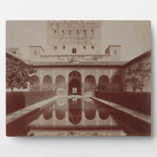 Patio de los Arrayanes, Alhambra, c.1875-80 (セピア) フォトプラーク