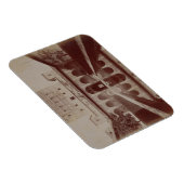 Patio de los Arrayanes, Alhambra, c.1875-80 （セピア） マグネット (右側)