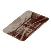 Patio de los Arrayanes, Alhambra, c.1875-80 （セピア） マグネット (左側)