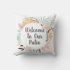 Patio Pink Flamingoへようこそ アウトドアクッション