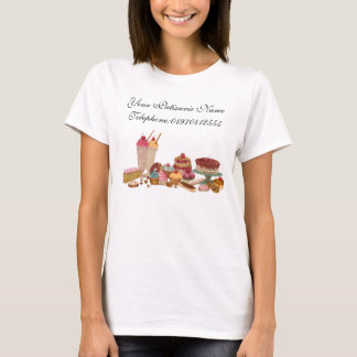 Patisserieの名前-あなたの文字をここにカスタマイズ Tシャツ