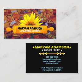 Patisserie Rolling Pin Baker | Floral Bakery 名刺