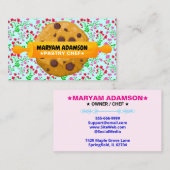 Patisserie Rolling Pin Cookies | Floral Bakery 名刺 (正面/裏面)