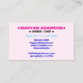 Patisserie Rolling Pin Cookies | Floral Bakery 名刺 (裏面)