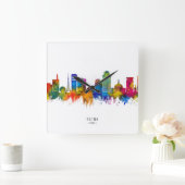 Patna Bihar Skyline スクエア壁時計 (ホーム)