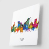 Patna Bihar Skyline スクエア壁時計 (傾斜)