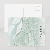 Patna India City Map Minimal Design Postcard ポストカード (正面/裏面)