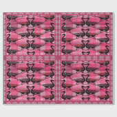 Patos Negros en un tejido rosa ラッピングペーパー (フラット)