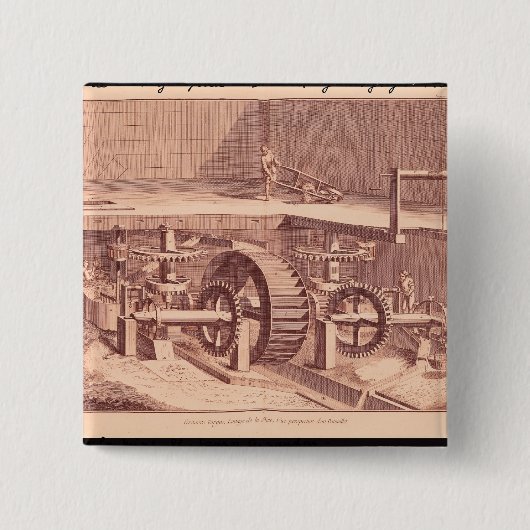 「Patouilletの透視図 缶バッジ (正面)