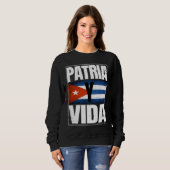 Patria Cuba Y Vida Freedom Movement Cuban Flag スウェットシャツ (正面フル)