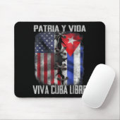 Patria Y Vida Viva Cuba Libre Patriotic Retro USA マウスパッド (マウス)