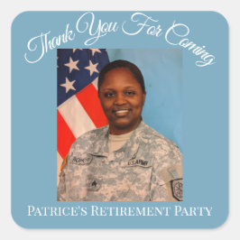 Patriceの退職来写真をありがとう スクエアシール
