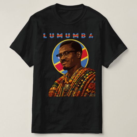 Patrice Lumumba Pan African art Congo leader  Tシャツ (デザイン正面)
