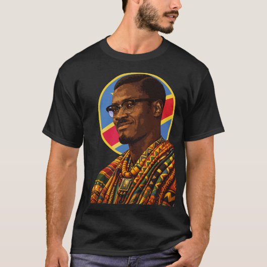 Patrice Lumumba T-Shirt - Pan-African art Shirt  Tシャツ (正面)