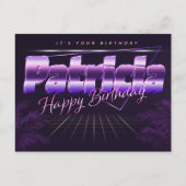 Patricia Name Vorname lila Postkarte Geburtstag ポストカード (正面)