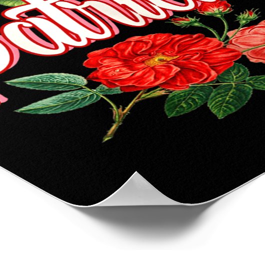 Patricia Name With Flowers  ポスター (角)