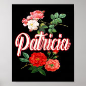 Patricia Name With Flowers  ポスター (正面)