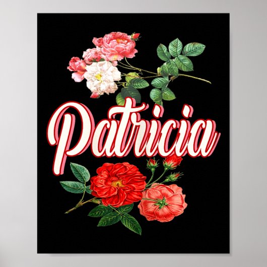 Patricia Name With Flowers  ポスター (正面)