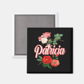 Patricia Name With Flowers  マグネット (正面/裏面)