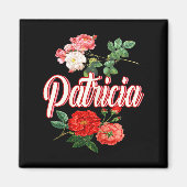 Patricia Name With Flowers  マグネット (正面)