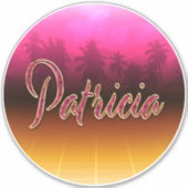 Patricia Vorname Name pink Aufkleber Sticker シール (正面)