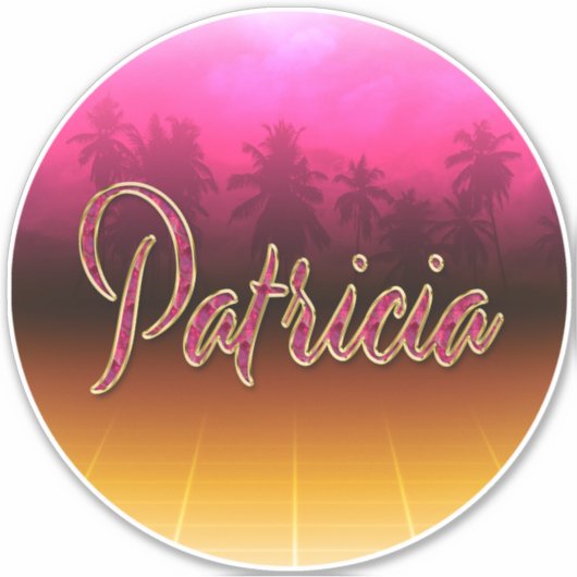 Patricia Vorname Name pink Aufkleber Sticker シール (正面)