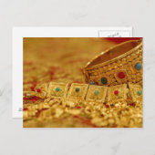 Patriciapotluck金ゴールドジュエリー葉書 ポストカード (正面/裏面)