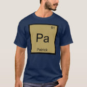Patrick 名前 化学元素 周期表 tシャツ (正面)