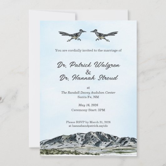 Patrick and Hannah Wedding 招待状 (正面)