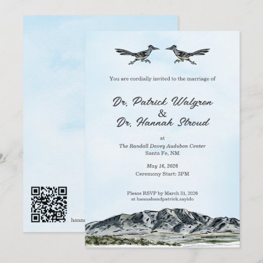 Patrick and Hannah Wedding 招待状 (正面/裏面)