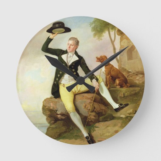 Patrick Hetily, c.1783-87 (キャンバス上の油) ラウンド壁時計 (正面)