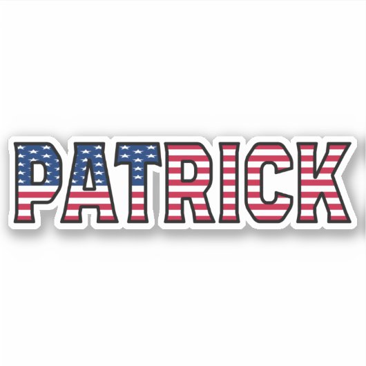 Patrick Name Vorname USA Sticker Stickerset シール (正面)