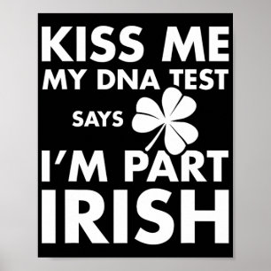 Patricks Dayキス私のDnaテストは部分的なアイルランド語 ポスター