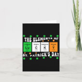 Patricks Day Funny Elements Of Lucky Periodic Tabl カード (正面)