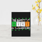 Patricks Day Funny Elements Of Lucky Periodic Tabl カード (黄色い花)