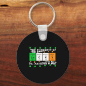 Patricks Day Funny Elements Of Lucky Periodic Tabl キーホルダー (正面)