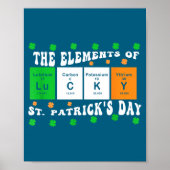 Patricks Day Funny Elements Of Lucky Periodic Tabl ポスター (正面)