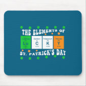 Patricks Day Funny Elements Of Lucky Periodic Tabl マウスパッド (正面)