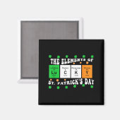 Patricks Day Funny Elements Of Lucky Periodic Tabl マグネット (正面/裏面)