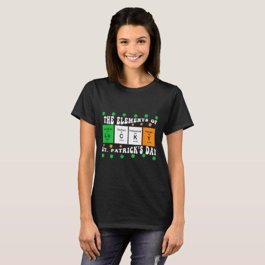 Patricks Day Funny Elements Of Lucky Periodic Tabl Tシャツ (正面フル)