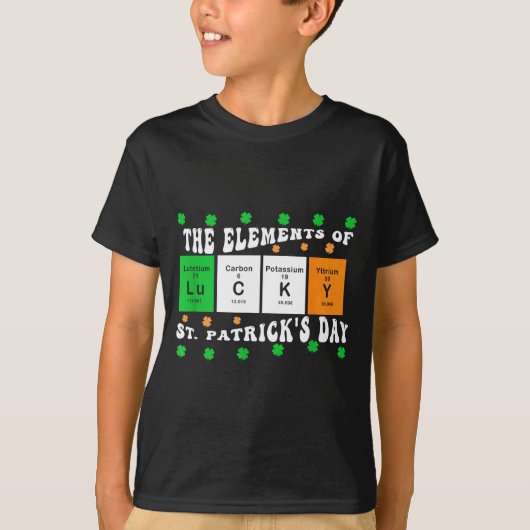 Patricks Day Funny Elements Of Lucky Periodic Tabl Tシャツ (正面)