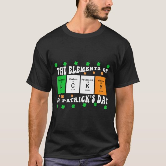 Patricks Day Funny Elements Of Lucky Periodic Tabl Tシャツ (正面)