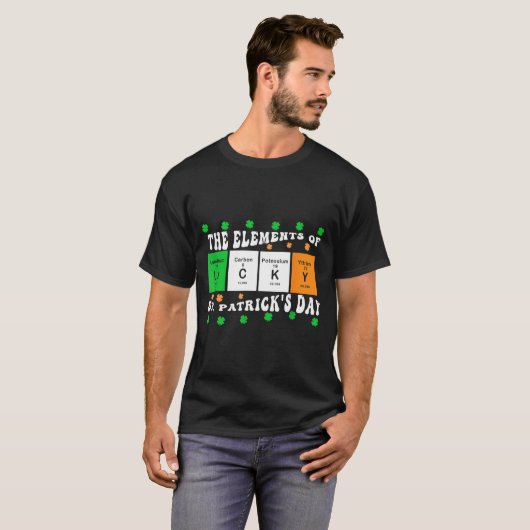 Patricks Day Funny Elements Of Lucky Periodic Tabl Tシャツ (正面フル)